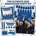thumbnail image 6 of Graduation 2026 Decorations Tableware,46pcs White Blue Graduation Plates & Napkins Cups for Congrats Grad Class Of 2026 Party Supplies (Blue), 6 of 6