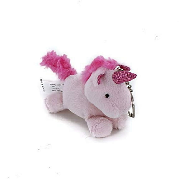 Plushland Stuffed Animal Toys Cute Soft Pink Unicorn Keychain-Key Ring Decoration- Lovely Gift Birthday Party Favor Supplies