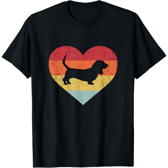 Basset Hound Gift Women Funny Basset Hound Dog Vintage T-Shirt