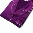 thumbnail image 7 of LONXU Women's Satin Pajamas Long Sleeve With Long Pajama Pant Set Silk Soft Lounge Sets Button Down sleepwear 2 Piece Pjs Set Nightwear Set XS-XXXL, 7 of 7