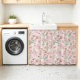 thumbnail image 2 of Pink Spring Floral Under Sink Curtain for Closet, Privacy Short Cabinet Curtains, Green Botanical Wildflower Blossoms Self Adhesive RV/Open Cabinet Skirt Adds Bathroom Storage 11"x13", 2 of 8