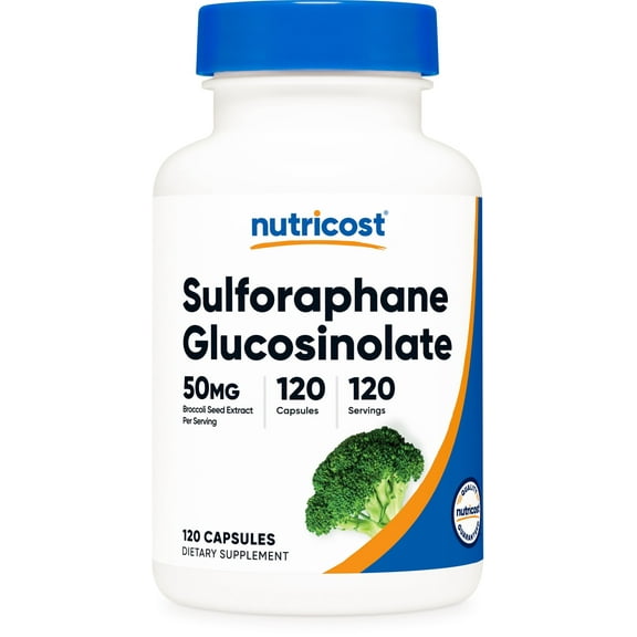 Nutricost Sulforaphane Glucosinolate (SGS) (120 Capsules, 50 mg Broccoli Seed Extract Per Serving)