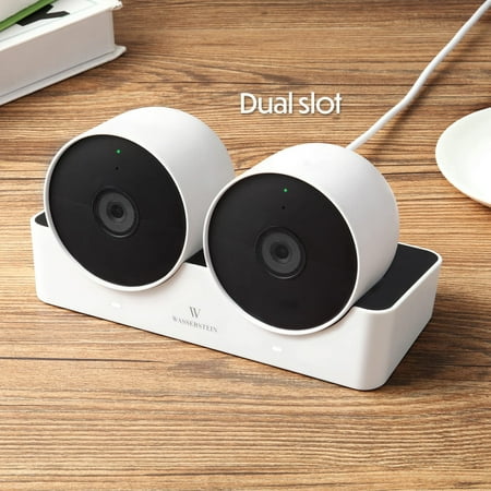 Wasserstein - Charging Station for Google Nest Cam - Black/White