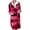 Wine, variant on Plush Robes for Women Valentine's Day Fleece Plush Robe Long Warm Plush Bathrobe Loungewear Jacket Printed Comfort Robe Women's Robes