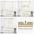 thumbnail image 7 of DriftAway Solid Linen Blend Sheer Voile Tie Up Decorative Adjustable Balloon Rod Pocket Curtains for Small Window Single 47"L x 31"W Light Linen, 7 of 7