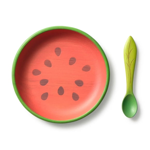 Juego de plato y cuchara Dinnerware Plate & Spoon Set Oli & Carol Wally Watermelon