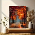 thumbnail image 6 of Qisvanset Autumn Park Oil Painting Canvas Wall Art 15.75x11.81 Inches, 6 of 8