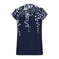 thumbnail image 5 of Oplxuo Womens Summer Tops Rolled Short Sleeve V Neck Shirts Casual Dressy Business Work Blouses Outfits, 5 of 6