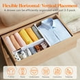 thumbnail image 2 of Lifewit 5 Pack Adjustable Drawer Dividers Organizer, Expandable Dresser Separators for Bedroom, Bathroom, Kitchen, Office, 4" High, 11-17", 2 of 9
