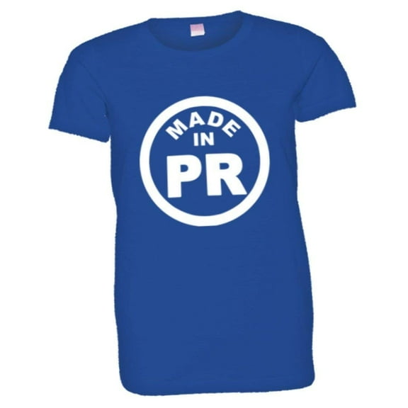 PleaseMeTeesâ„¢ Womens From Born Made In Puerto Rico PR Logo Label HQ Tee