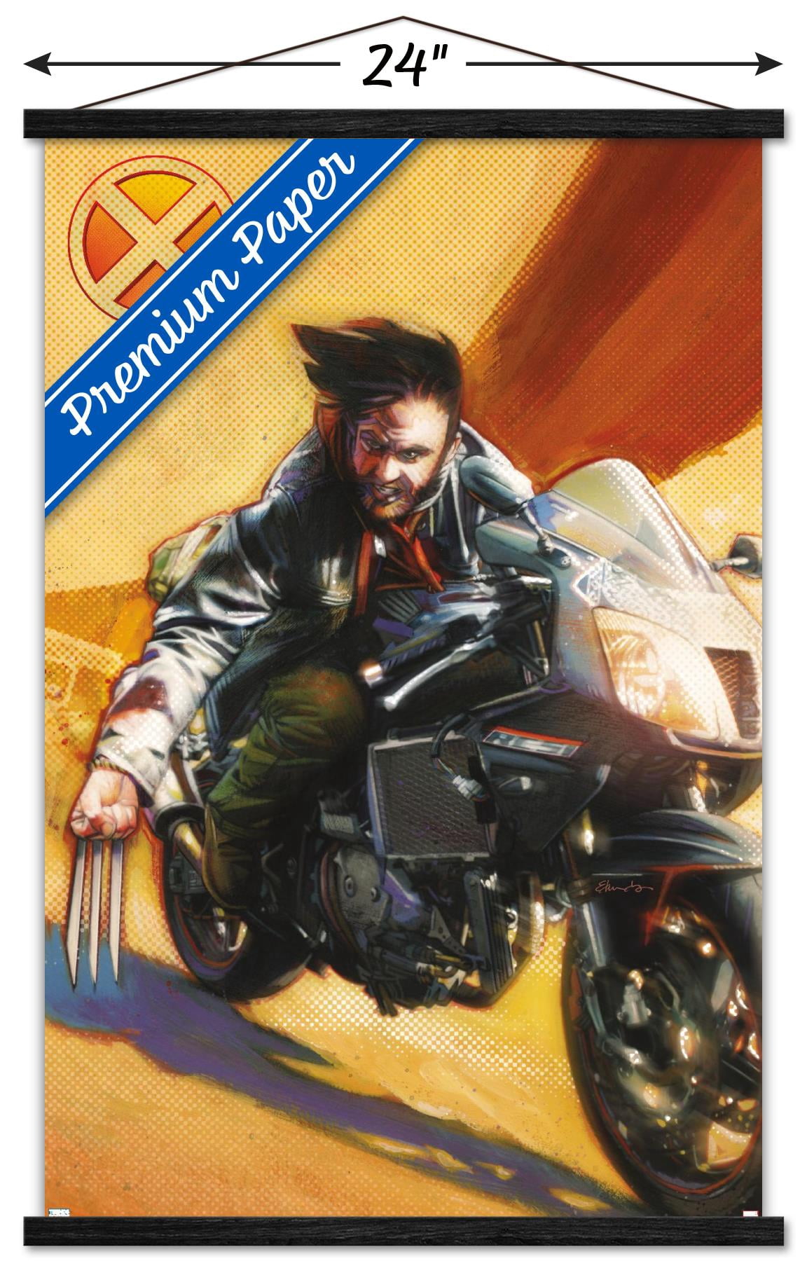 Marvel Comics - Wolverine - Wolverine #74 Wall Poster with Wooden Magnetic Frame, 22.375" x 34"