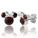 thumbnail image 1 of Pendientes de Minnie Mouse de Minnie Mouse de enero con cristal burdeos, 1 of 6