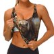 thumbnail image 3 of Fotbe Cute Cow Sunflower Crown A Sujetador Deportivo Largo sin Aros para Mujer con Almohadillas y Soporte Medio, Transpirable y Absorbente, Camiseta Tipo Chaleco o Tank Top-Medium, 3 of 8