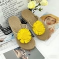 thumbnail image 2 of Willtoo Cute Linen Daisy Flip Flops For Women Thong Sandals Slides Summer Premium Comfort Slippers Arch Support Yoga Mat Footwear, 2 of 5