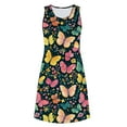 thumbnail image 4 of Tnhcen Women's Sleeveless Printed Pocket Nightgown Sleepwear 95% Polyester 5% Spandex Soft Stretchy Pajama Dress with Loose Fit Casual Nightdress for Women S-2XL, 4 of 7