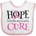 thumbnail image 3 of Inktastic Breast Cancer Hope Quote Girls Baby Bib, 3 of 4