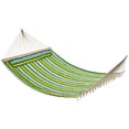 thumbnail image 1 of Outsunny Hamac Double de Patio 83 Pouces, Grand Lit Hamac d'Extérieur, Rayure Blanche, 1 of 6