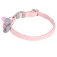 thumbnail image 2 of Collar de cerdo para mascotas, ajustable, lindo collar de poliéster con flores artificiales y campana, color rosa, 2 of 5