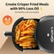 thumbnail image 3 of Freidora de aire de 4.2 QT, horno con control de temperatura y tiempo, lavavajillas, cesta antiadherente, pantalla táctil digital LED, bandeja de acero inoxidable (negro-digital), 3 of 5