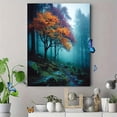 thumbnail image 4 of Foggy Autumn Forest Tree Canvas Print, Modern Nature Landscape Art, Home Wall Decor, 4 of 8