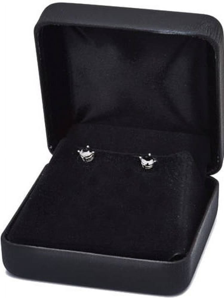 Arista 1 Carat T.W. Round Black Diamond Sterling Silver Stud Earrings - image 2 of 4