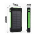 thumbnail image 6 of Solar Charger - Power Bank - 50000mAh Solar Battery Charger,Portable Charger With Dual Usb Charger Ports (1A/2A), Built-in Led Flashlight and Compass for All Cell Phone and Electronic Devices,Green, 6 of 12