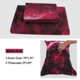 thumbnail image 4 of PiccoCasa 3 Piece Galaxy Queen Bedding Quilt Duvet Cover Set Red, 4 of 7