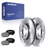 AutoShack 11.65" (296 mm) Front Vented Brake Rotors   Ceramic Brake Pads | Replacement for 2007-2009 Ford Edge 2007-2009 Lincoln MKX | 6-PC Brake Kit