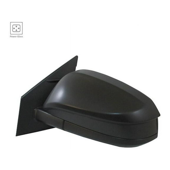 Left Driver Side Power Mirror, Textured Cap, with Convex Spotter Glass, without Turn Signal and Blind Spot Detection - Compatible with 2015 - 2018 Toyota RAV4 2016 2017