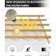 thumbnail image 4 of Historyli Pérgola retráctil de aluminio de 10 x 13 pies con toldo parasol, cenador resistente a la intemperie, color caqui con veta de madera, 4 of 6