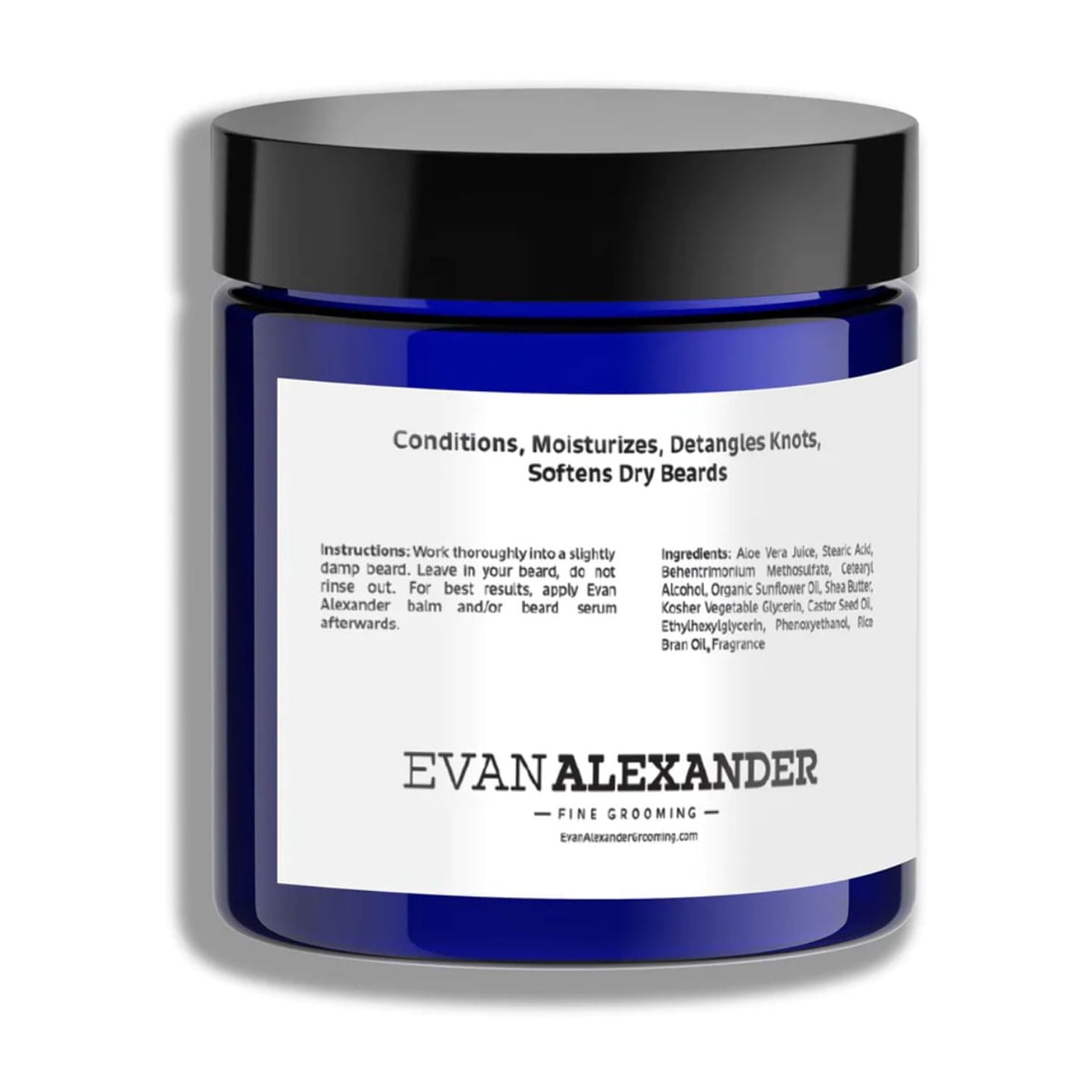 Evan Alexander Fine Grooming MY Hydration Beard Leave-In Conditioner, Aloe Vera, 4 Ounces