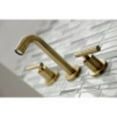 thumbnail image 4 of Kingston Brass KS8123CML Manhattan 2-Handle 8 in. Wall Mount Bathroom Faucet, Antique Brass, 4 of 5