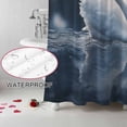 thumbnail image 5 of Valentines Day Shower Curtain, 36" x 72", White Swans Couple Romantic Blue Waterproof Bathroom Curtain Washable Shower Curtain Set with 12 Hooks, 5 of 9