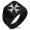 Black, variant on Stainless Steel Maltese Cross Geometric Pattern Biker Style Polished Ring
