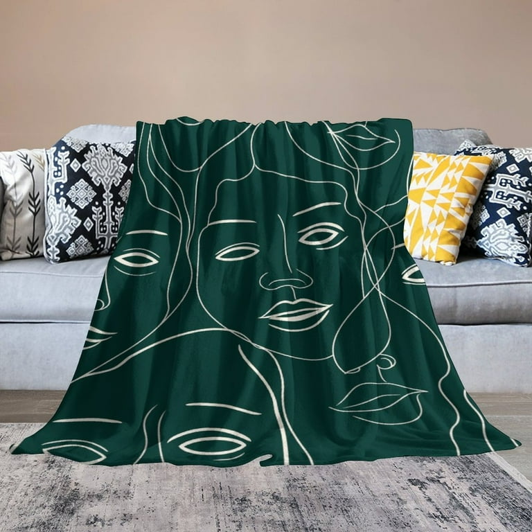 Blankets for Twin Bed Mens Throw Blankets for Couch Everlasting Throw Blanket Size Soft Blanket Heavy Blanket Full Green Faces Blanket Flannel Big Fuzzy Blanket Blanket for Stay D20 Blanket Walmart ...