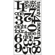 Idea-Ology Alpha Parts .625" To 2" 23/Pkg-Numeric Words & Numbers Black