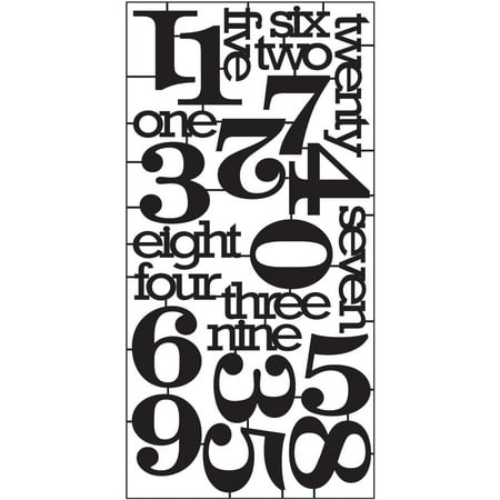 Idea-Ology Alpha Parts .625" To 2" 23/Pkg-Numeric Words & Numbers Black