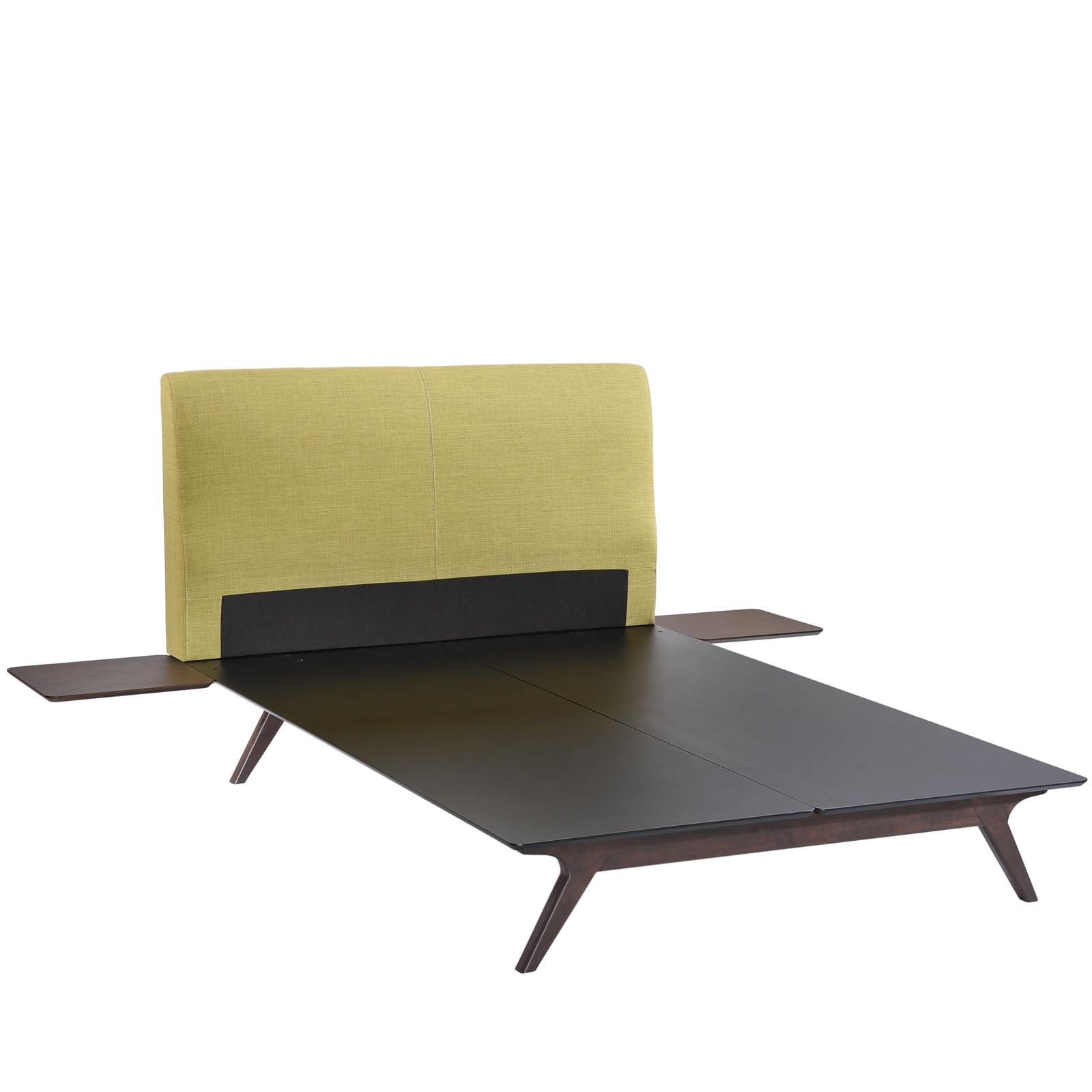 Modern Urban Contemporary 3 pcs Queen Size Bedroom Set, Green Fabric ...