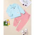 thumbnail image 5 of ZOEREA Kids Toddler Girls Clothes Outfits 2 Piece Zip Tops Long Sleeve Fashion Fall Winter Clothing Set 2-7 Years, 5 of 6