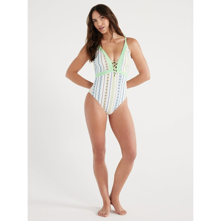 Jessica Simpson Women's One Piece Textured Swimsuit with Jessica Simpson Women's One Piece Textured Swimsuit with