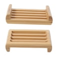 thumbnail image 5 of Raindrops 2Pcs Khaki Wooden Soap Drying Rack for Bath and Kitchen Simple Design, 5 of 8
