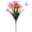 Pink, variant on 1-Pc Real Touch Artificial Lilies, 13.78" Faux Latex Tiger Lily Bush with Green Grass Leaves for Autumn Fall Outdoor Decor, Sunset Red