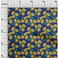 thumbnail image 2 of oneOone Velvet Mustard Yellow Fabric Floral Craft Projects Decor Fabric Printed By The Yard 58 Inch Wide, 2 of 4