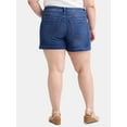 thumbnail image 3 of Terra & Sky Women's Plus Size Denim A-line Short, 5" Inseam, Sizes 16W-24W, 3 of 5