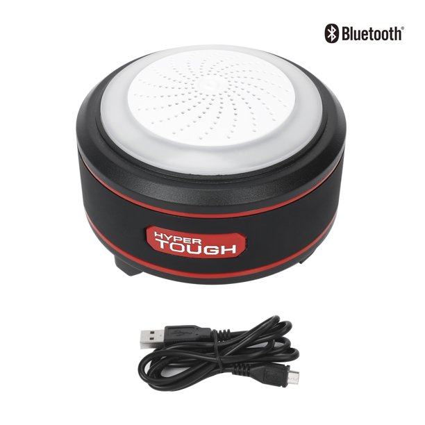 Hyper Tough 500Lm LED Rechargeable Portable Work Light with Speaker with Base