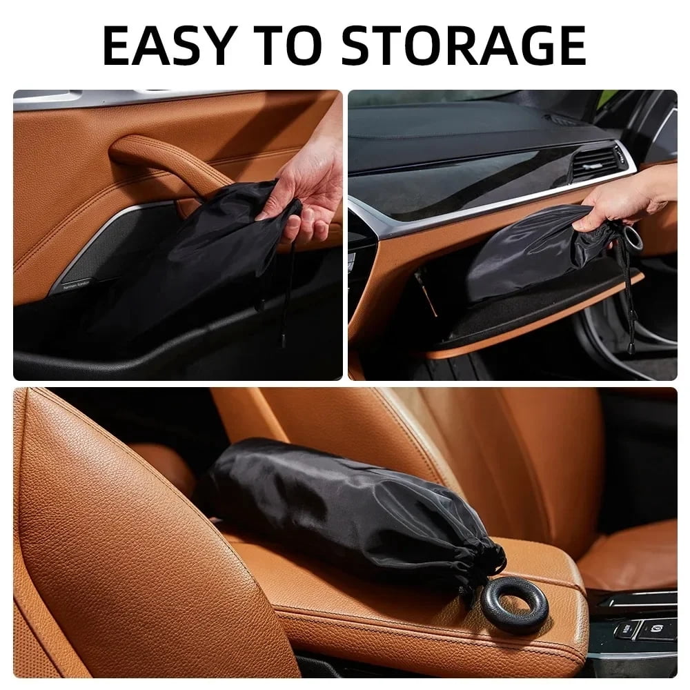 2024 Windshield Sun Shade Umbrella - UV Protection & Cooling Vinyl Coating To Keep Car Interior Cool