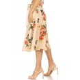 thumbnail image 2 of Women's Casual Floral A-line Printed High Waist Bow Tie Belted Knee Length Midi Skirt, 2 of 6