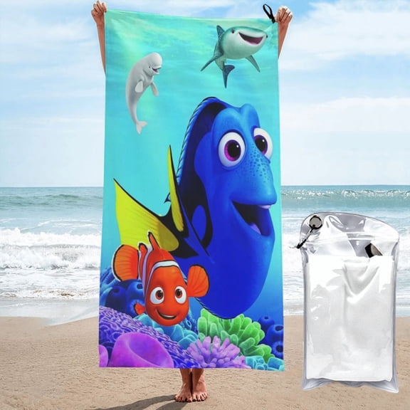 Finding Nemo Beach Towels, Print Quick Dry Lightweight Absorbent Bath Towels, Ultra Soft Microfiber Swim Towel for Travel Beach Gym Camping Yoga Picnics Pool 27.5"X55"