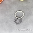 thumbnail image 5 of Sun Keychain Stainless Steel Souvenirs Keyring DIY Men Women Jewelry Bag Car Key Holder Accessories Souvenir For Gift, 5 of 5