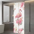 thumbnail image 4 of Pink Flamingo Window Privacy Film, Watercolor Flowers Spring Floral Static Cling UV Sun Blocking Tint Film Heat Control Windows Films for Bedroom Bathroom, Window Stickers 29.5"x78.7", 4 of 8